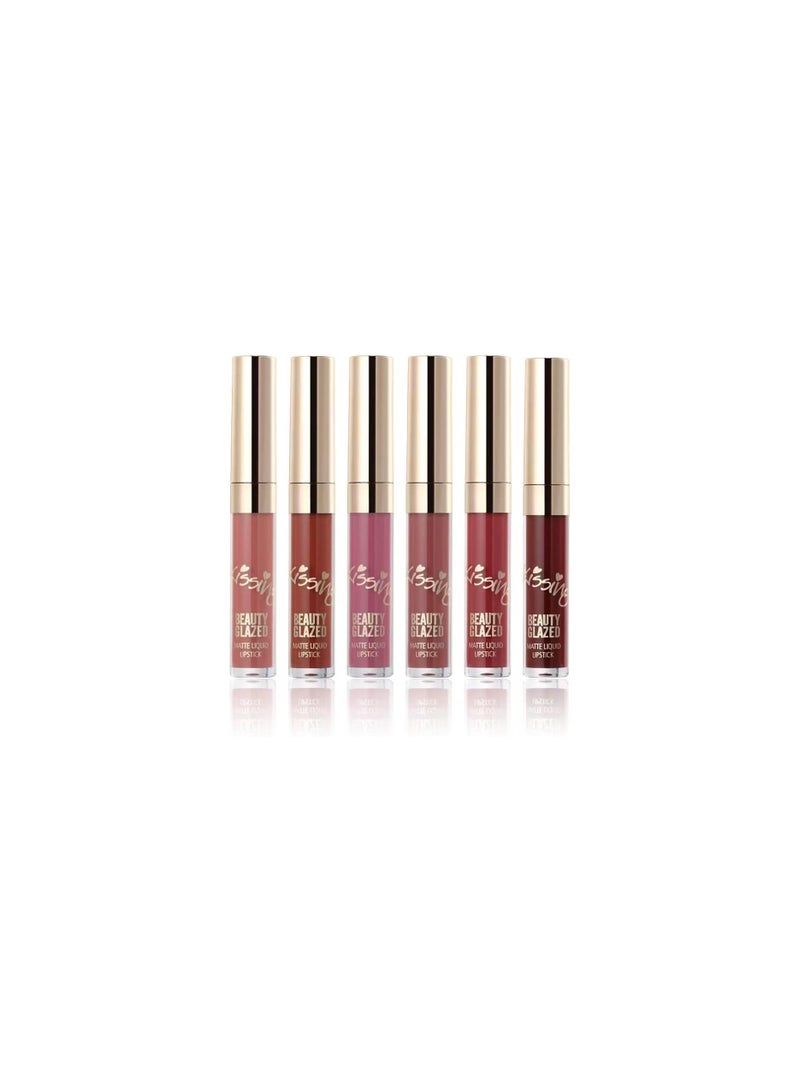 Mn 6-Piece Professional Matte Liquid Lipgloss Set Multicolour - Image 2