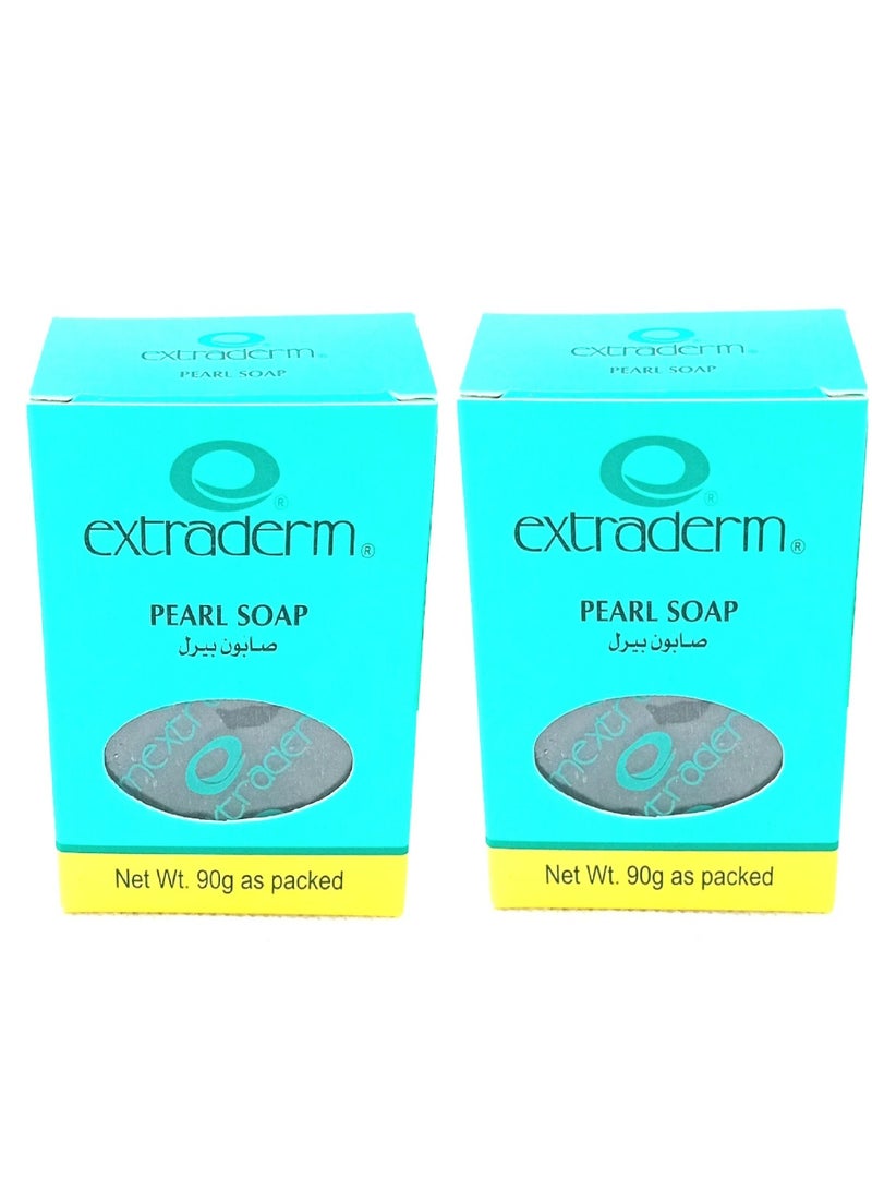 قطعتين من صابون اللؤلؤ اكستراديرم 90 جرام