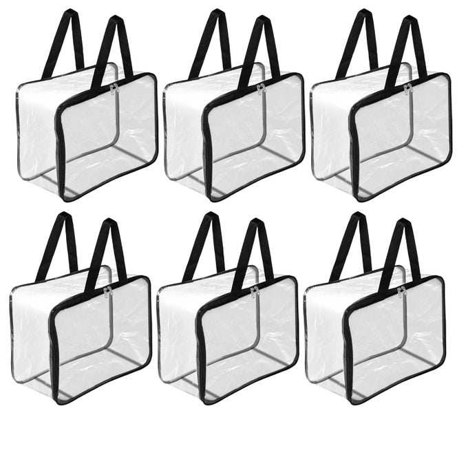 TRANSPARENT PVC STORAGE BAG FOR SAREE COVERSCLOTHES LEHENGA BLANKETS BEDSHEETS TOYS DOCS WARDROBE ORGANIZER CLEAR STORAGE BOX BAG PACK OF 4