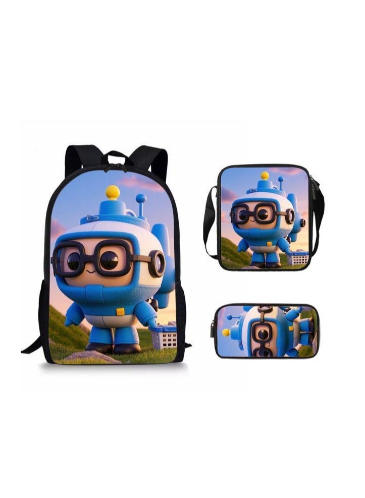 Cartoon style universal three-piece schoolbag - 641  - Image 1