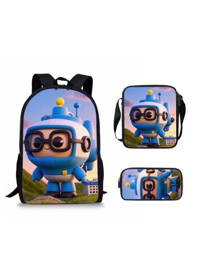 Cartoon style universal three-piece schoolbag - 641  - Image 2