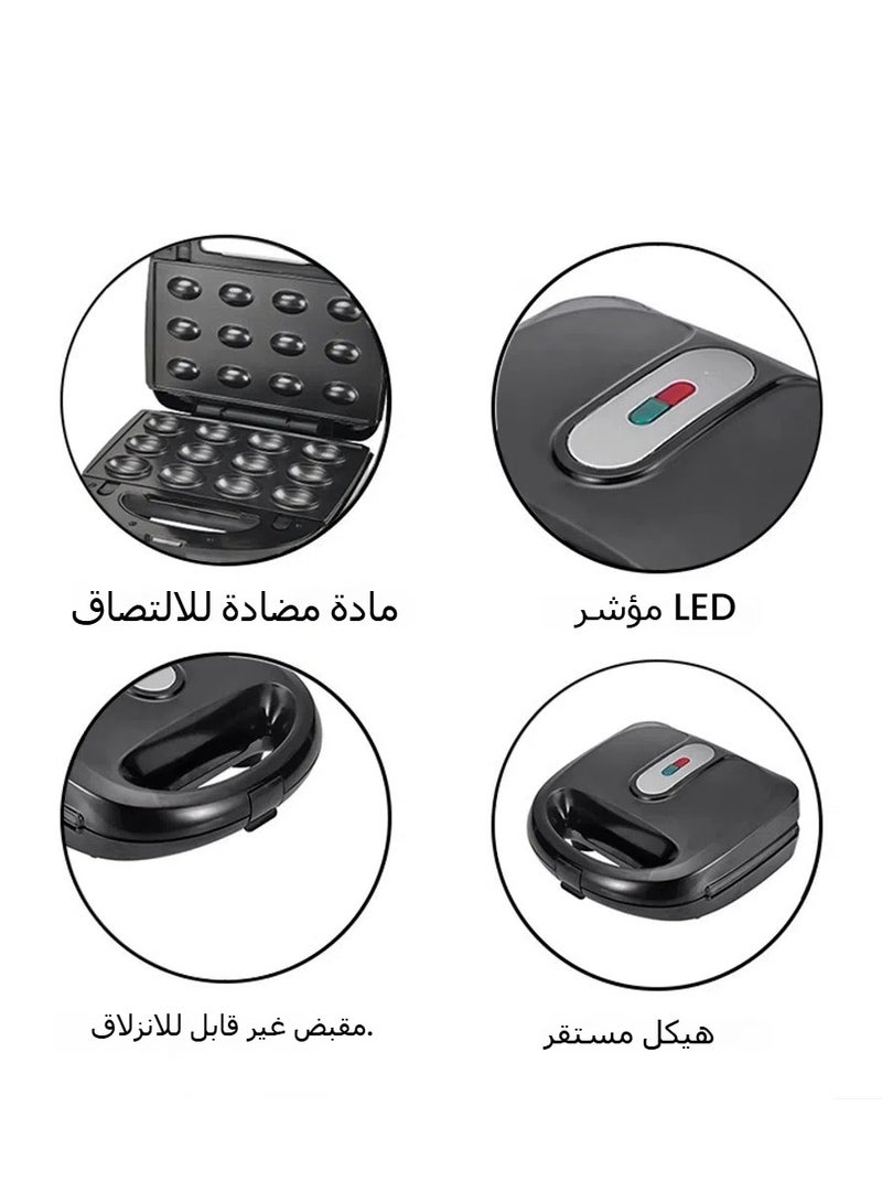 general 110V 10-in-1 Sandwich Maker Replaceable Plate Waffle Maker Donut Machine Cake Breakfast Machine Barbecue Machine British Specification - Image 2