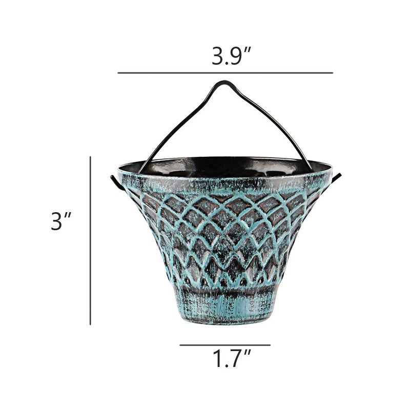 HANAYARD Rain Chains for Gutters Outside Downspouts Rain Catcher Diverter Metal Blue Plaid Outdoor Decorative, 8.5 FT - Image 3