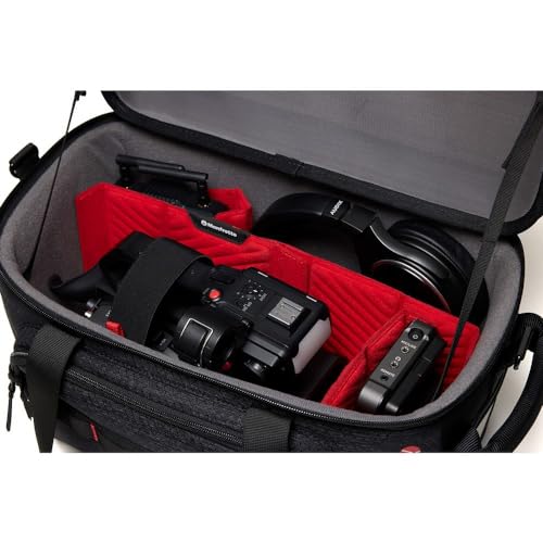 Manfrotto Pro Light Cineloader Small, Shoulder Bag, Camcorder & Cinema Bag, Padded Camera Case, Professional Video Dedicated Features, Top Access, Camera Storage, Dark Grey, Size Small - Image 4