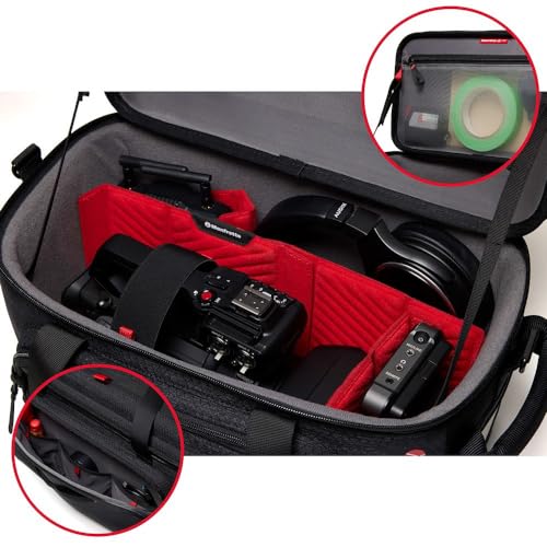 Manfrotto Pro Light Cineloader Small, Shoulder Bag, Camcorder & Cinema Bag, Padded Camera Case, Professional Video Dedicated Features, Top Access, Camera Storage, Dark Grey, Size Small - Image 5