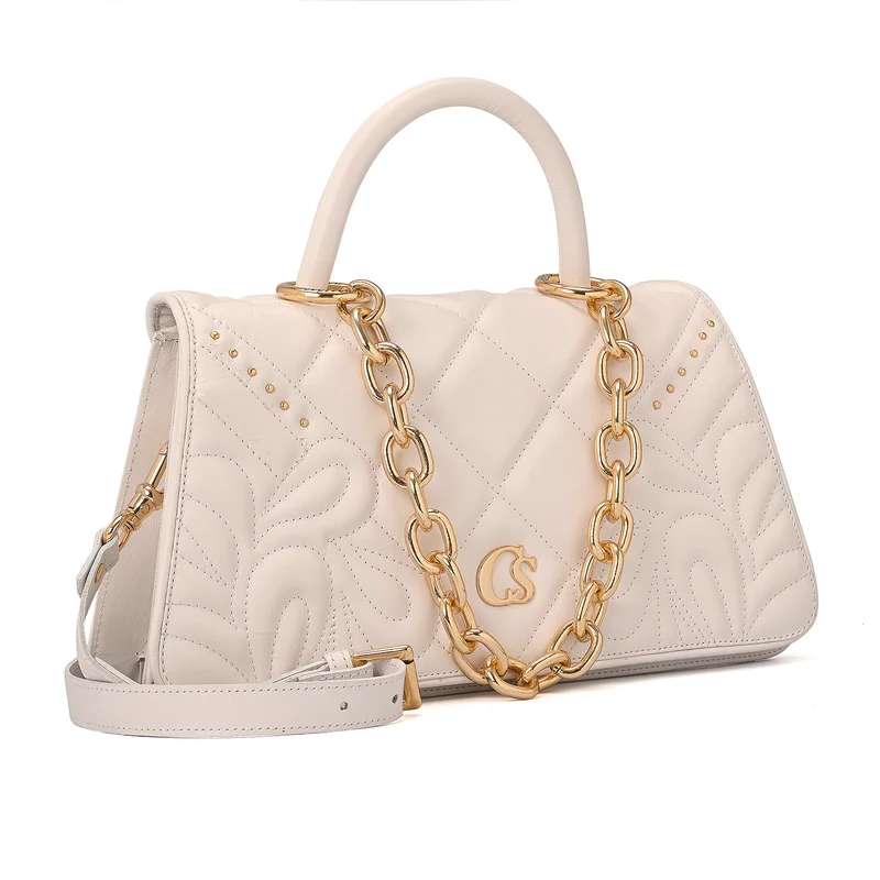 Quilted Bag Chain Bianco
