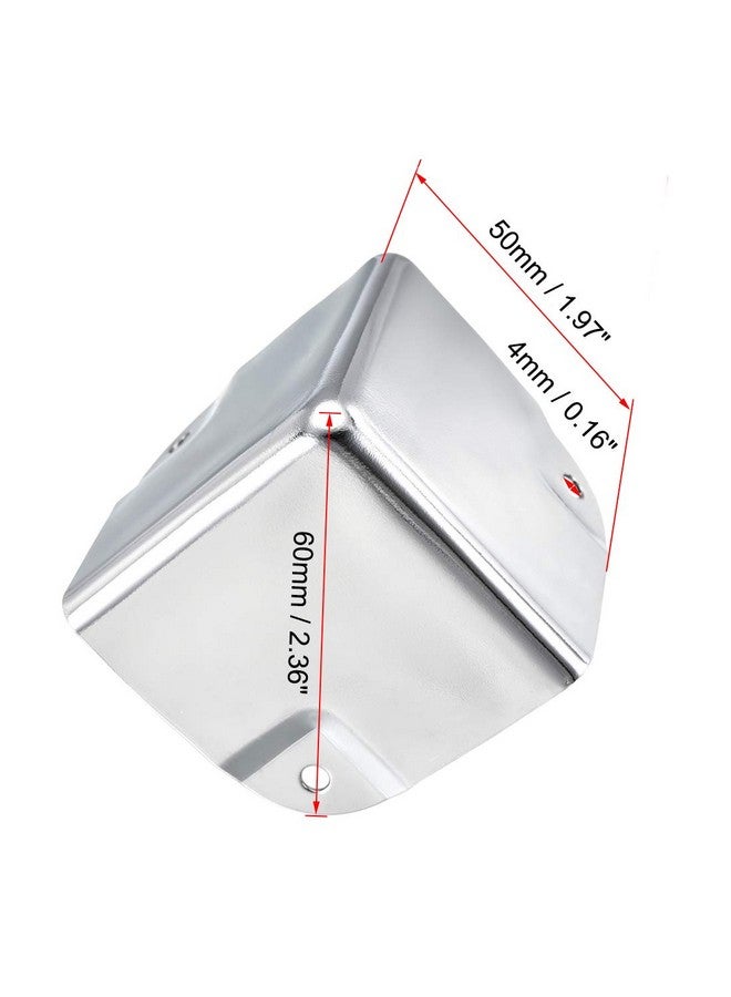 uxcell Metal Box Corner Protectors Box Edge Guard Protector 50 X 50 X 50mm Silver Tone 8pcs for Table Corners and Desk Corners - Image 2