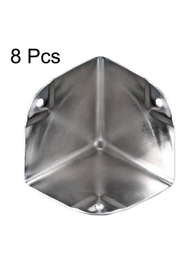 uxcell Metal Box Corner Protectors Box Edge Guard Protector 50 X 50 X 50mm Silver Tone 8pcs for Table Corners and Desk Corners - Image 3