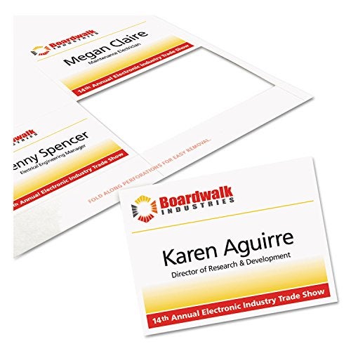 Avery Printable Laser/Inkjet Name Badge Insert Refills, 3" x 4", White, 300 Inserts Per Box (5392) - Image 3
