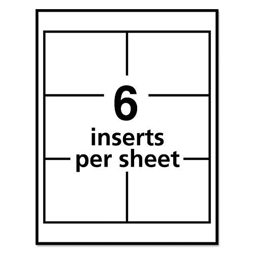 Avery Printable Laser/Inkjet Name Badge Insert Refills, 3" x 4", White, 300 Inserts Per Box (5392) - Image 2
