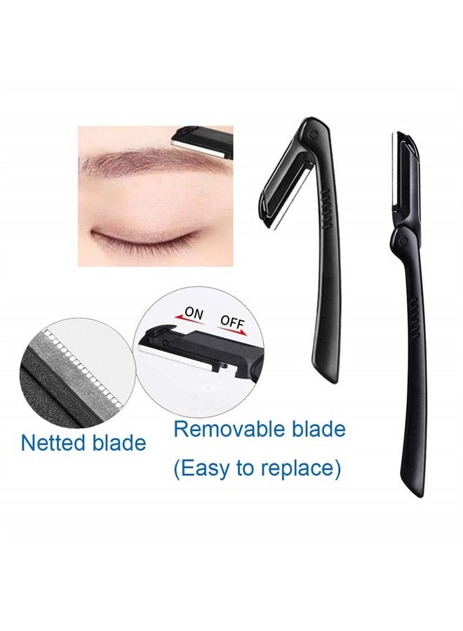 Summer Lemon Eyebrow Razor, 5 in 1 Eyebrow Kit, Professional Eyebrow Grooming Set, Eyebrow Trimmers Set for Women and Men, Including Brow Razors Trimmer, Brush, Eyebrow Scissors, Slant Tweezers - Image 4