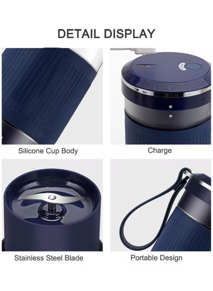 Dream Zone Mini Personal Portable Juicer Blue/Clear 21.50 x 11.50 x 11.50cm - Image 2