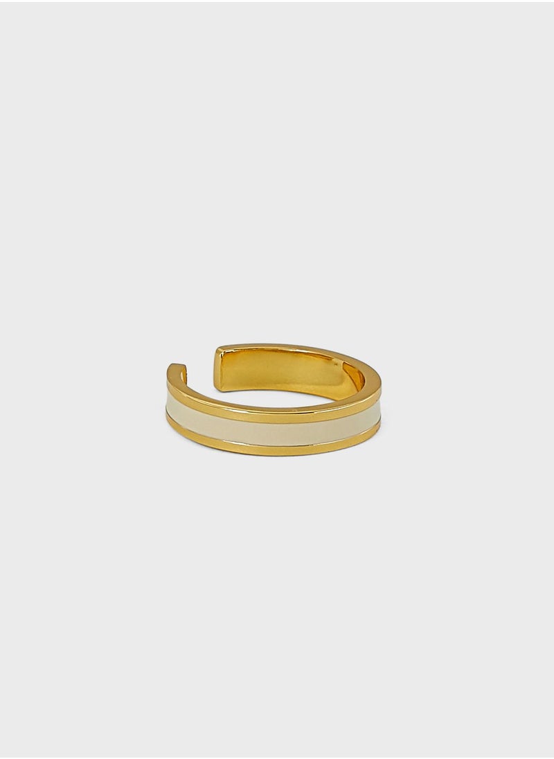 Bangle up Enamel Adjustable Thin Ring  - Image 1