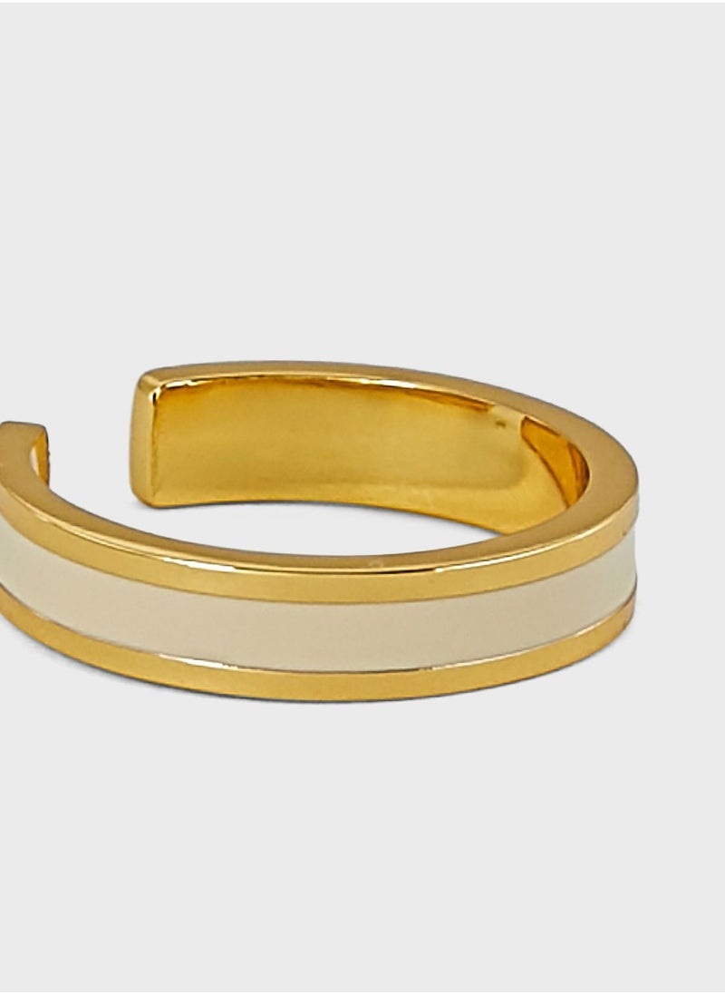 Bangle up Enamel Adjustable Thin Ring  - Image 3
