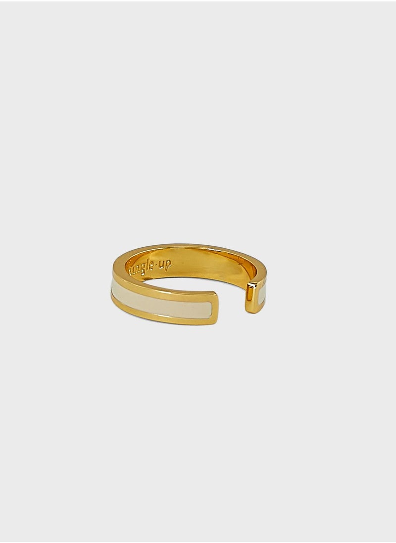 Bangle up Enamel Adjustable Thin Ring  - Image 2