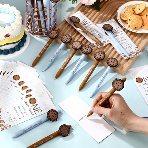 Sinload 30 Sets Milk and Cookies 1st Birthday Party Favors One Sweet Cookie Ballpoint Pens and Bookmarks One Year Old Birthday Supplies Decorations for Guests - Image 4