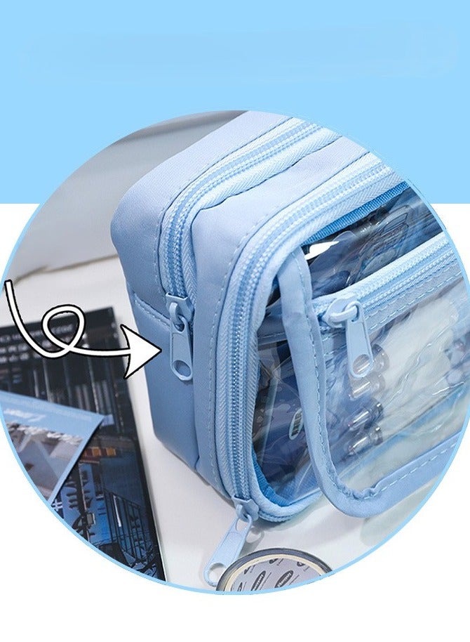 Loquat Transparent Large Capacity Pencil Case, High Aesthetic Value, Convenient Storage,21.5cm*13cm*7cm - Image 2