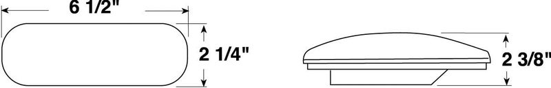 Peterson Manufacturing 421R Red 6.5-Inch Oval Stop Turn and Tail Light - Image 2