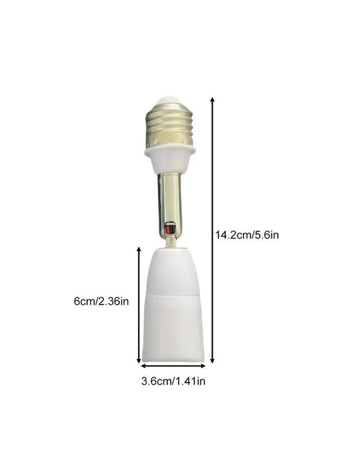 Set of 2 E27 to E27 Lamp Socket Extenders 180 Degree Flexible Position Holder - Image 3