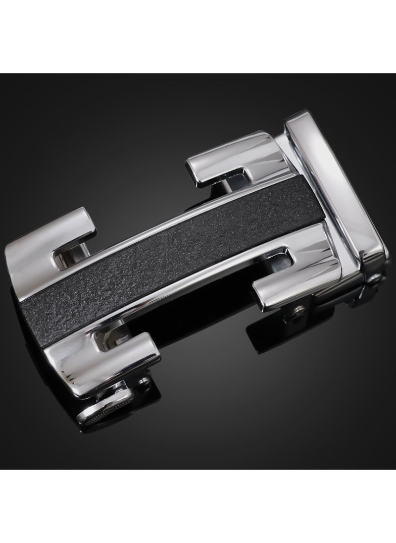 Generic 2023 Trendy Mens Alloy Belt Buckle 3.5CMHorizontal bar h buckle silver Horizontal bar h buckle silver 
