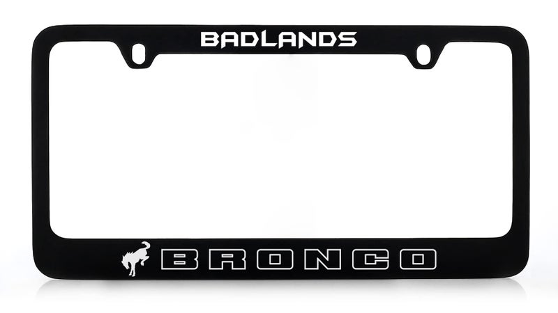 FORD Bronco UV Printed Metal License Plate Frame  Badlands