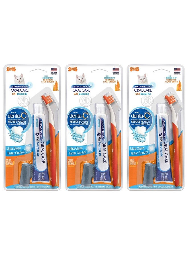 Nylabone 3 Pack of Advanced Oral Care Cat Dental Kits - Image 1