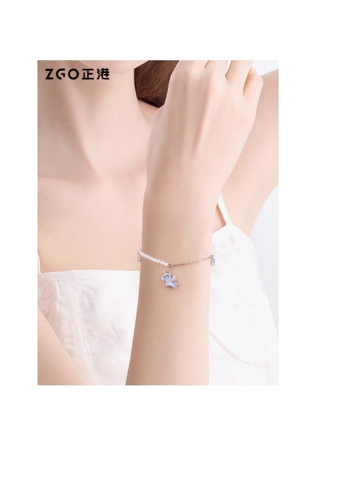 ZGO سوار نسائي من الفضة النقية ضوء فاخر فريد هدية عيد ميلاد لصديق - Image 5