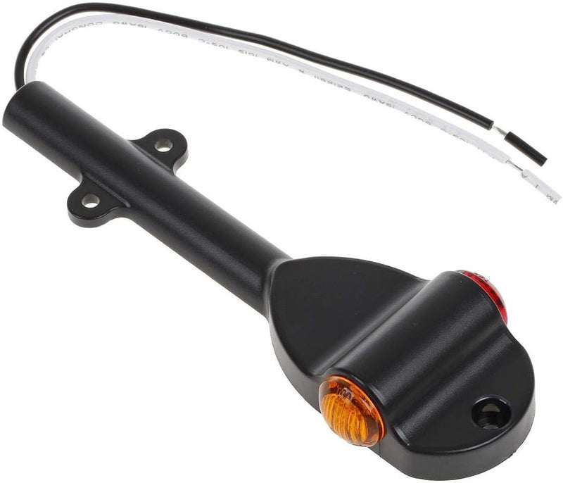 Partsam 2Pcs RED AMBER LED Trailer Fender Lights Bullet LED Clearance Marker Light Left Right Amber Front Red Rear, DOT Compliant - Image 4