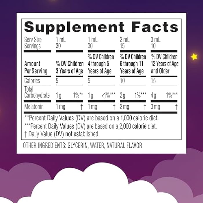 Zarbee's Kids Melatonin Sleep Supplement Liquid, 1mg Melatonin, Drug-Free & Effective, Easy to Take Natural Berry Flavor for Kids Ages 3 and Up, 1 Fl Oz Bottle - Image 5