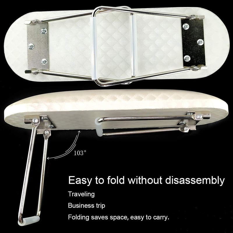 wolinspring Nail Arm Rest, Hand Rest for Nail Microfiber Soft Leather Manicure Nail Rest with Non-Slip, WOLINSPRING Professional Hand Pillow Cushion Table Desk Station for Nail Techs Use (White) - Image 3