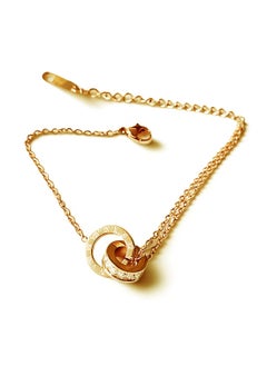 KevKev Elegant Goldtone 18K Adjustable Infinity Symbol Bracelet with Cubic Zirconia - Timeless Love and Beauty Accessory  - Image 1