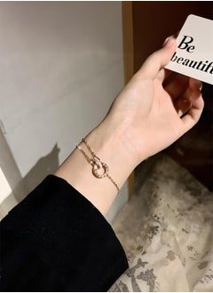 KevKev Elegant Goldtone 18K Adjustable Infinity Symbol Bracelet with Cubic Zirconia - Timeless Love and Beauty Accessory  - Image 4