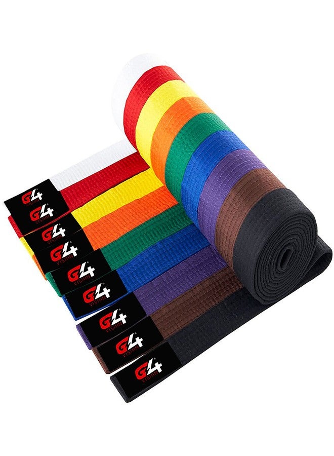 G4 VISION Black Karate Belts Martial Arts Uniform Ranking Taekwondo Karate Judo BJJ Colored Ranking Belt Aikido Kempo Sports for All Purpose - Image 5