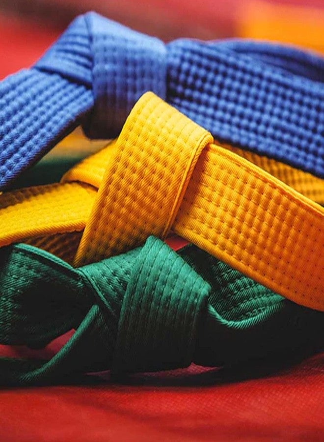 G4 VISION Black Karate Belts Martial Arts Uniform Ranking Taekwondo Karate Judo BJJ Colored Ranking Belt Aikido Kempo Sports for All Purpose - Image 4