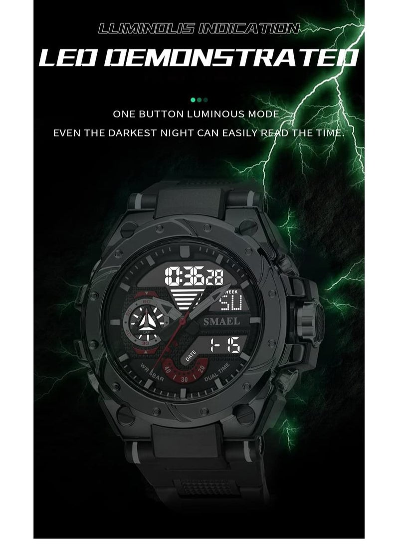SMAEL Outdoor Sports Digital Watch Wristwatch LED Stopwatch Waterproof - Image 5