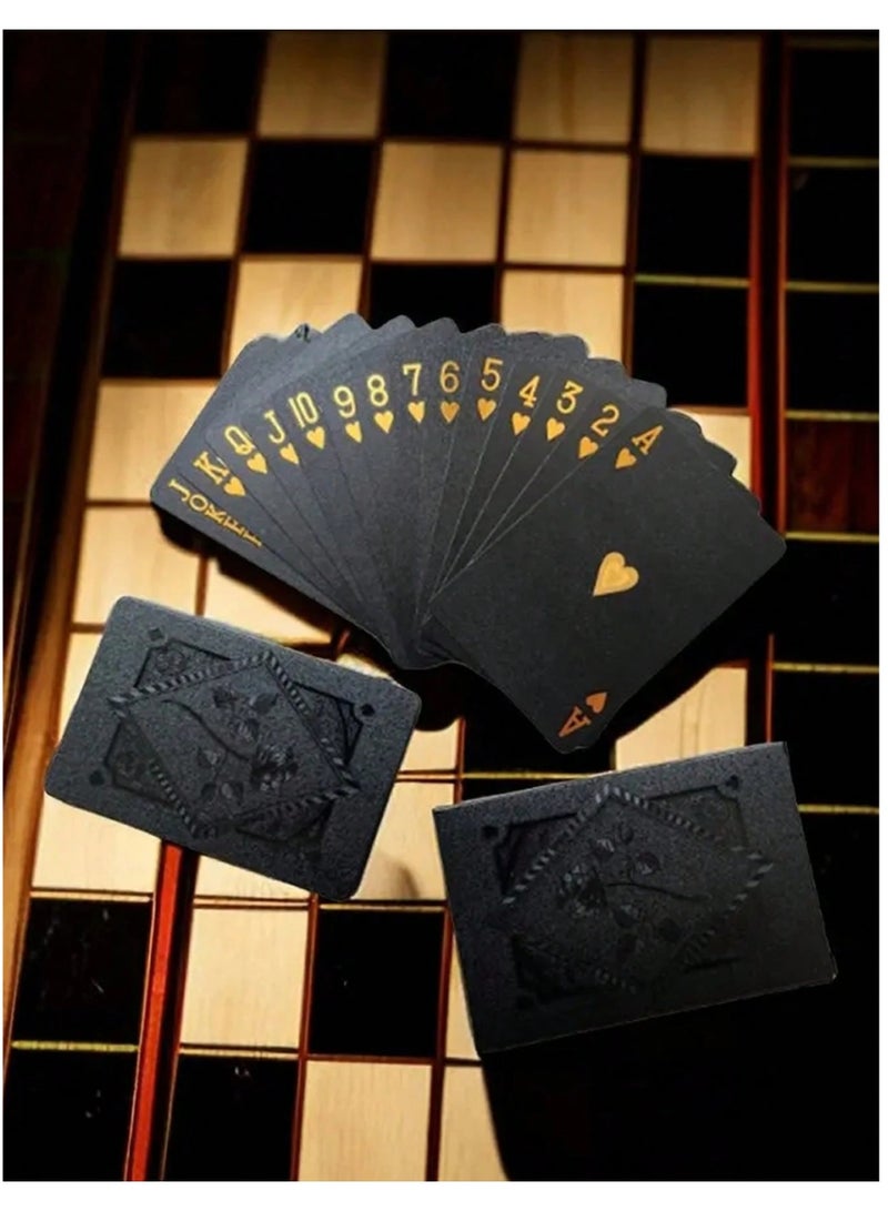 ورق لعب | بطاقات بلوت | بطاقات كنكان | أوراق لعب فاخرة | ورق لعب مقاوم للماء | بطاقات سوداء ذهبية | ألعاب جماعية | ألعاب حفلات | هدايا ترفيهية - Image 1