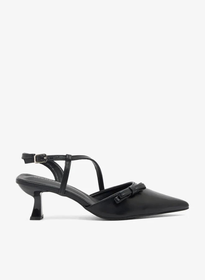 GLAMOROUS Casual Sling Back Kiiten Heeled Sandals