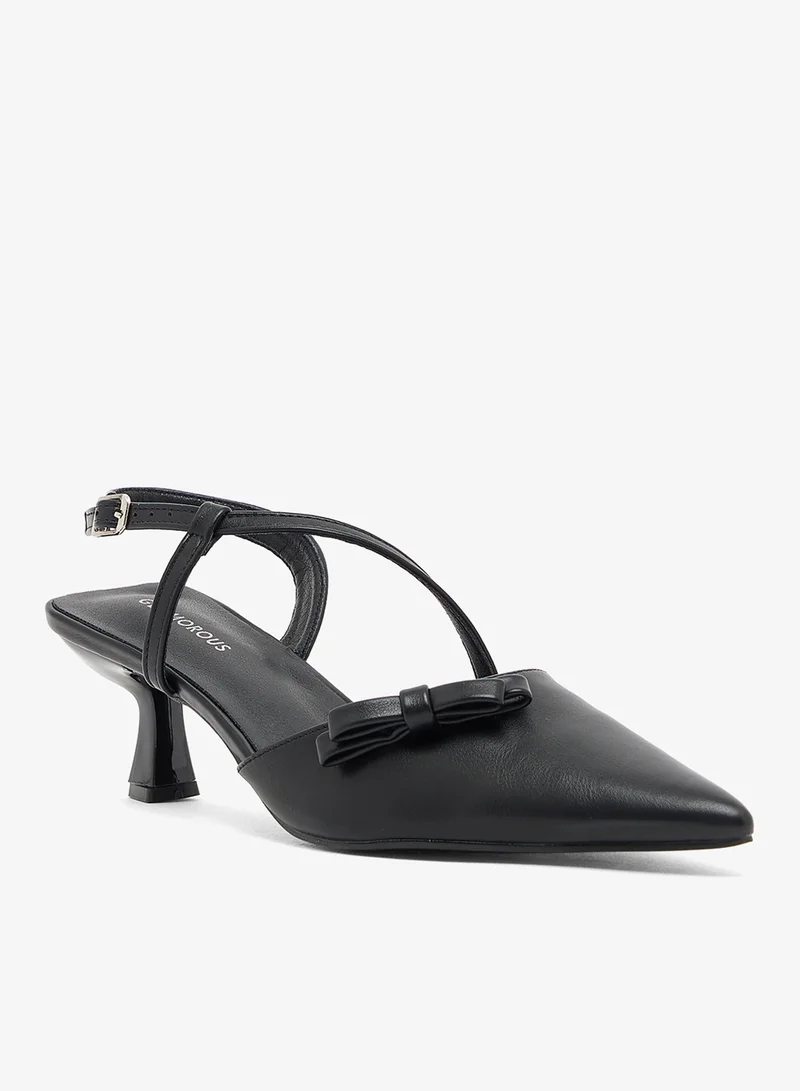 GLAMOROUS Casual Sling Back Kiiten Heeled Sandals