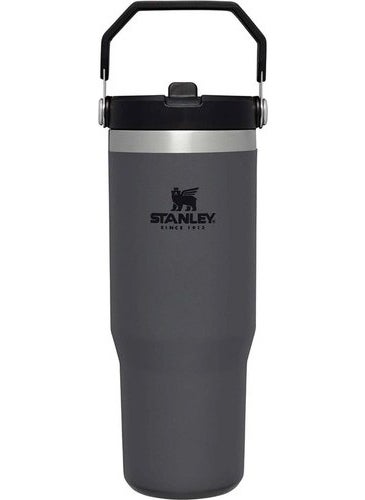 The IceFlow Flip Straw Thermos Cup with Straw 0.89 LT Smoked