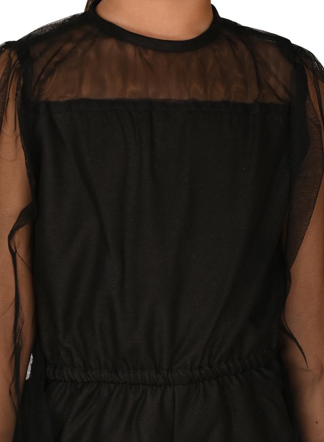 ليل بيكس جمبسوت بارجل مستقيمة وتفاصيل شبكية - Image 2