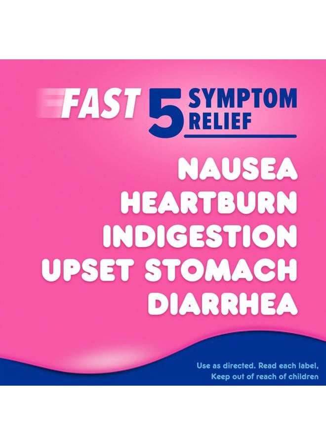 Pepto Bismol Liquid Ultra for Nausea, Heartburn, Indigestion, Upset Stomach, and Diarrhea - 5 Symptom Fast Relief, Cherry Flavor 12 oz (Pack of 3) - Image 2