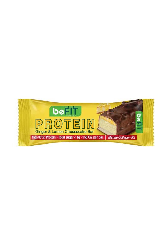 BeFit بار كعكة البروتين beFIT بنكهة الزنجبيل والليمون، 3x45غ - Image 2