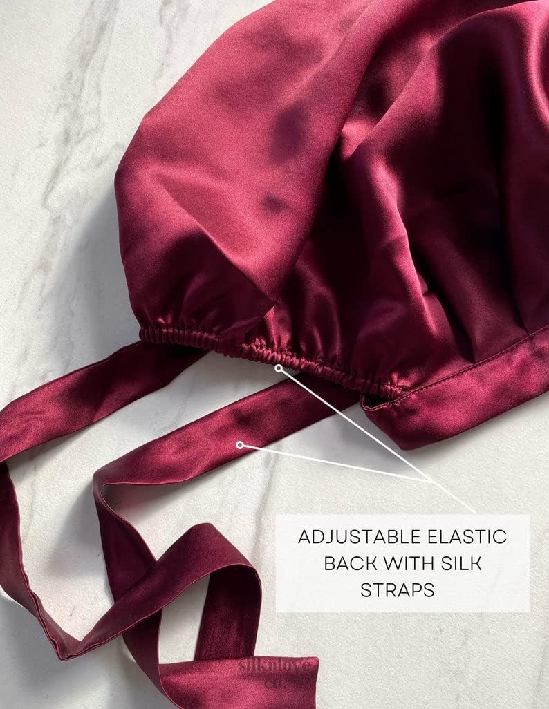 Atrubes Satin Bonnet for Curly Hair with Silk Satin Pillow Covers and Scrunchies Silk Bonnet for HairBest Gift Combo Pack of 2 Satin Pillowcases 3 Silk Scrunchies Adjustable HairCap - Image 4