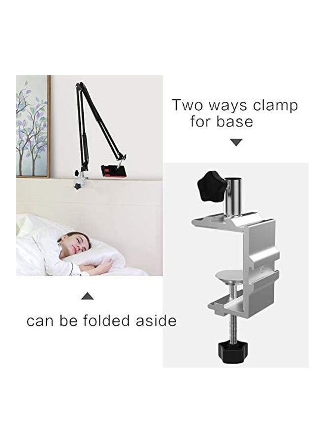 TechnoMounts Mobile Phone Stand Long Arm Adjustable Lazy Holder Black for Desk Home Office Use - Image 3