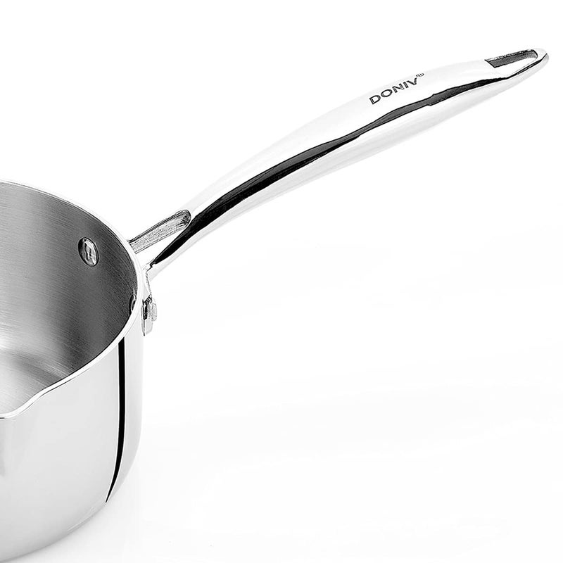 DONIV DONIV Titanium Triply Stainless Steel Milk & Tea Pan with Handle, 16 cm 1.6 Ltr Capacity, 2.5 mm Thick, Induction Compatible, Milk & Tea Pot with Triply Base, ISI Certified, 5 Year Warranty, Pack of 1  - Image 5