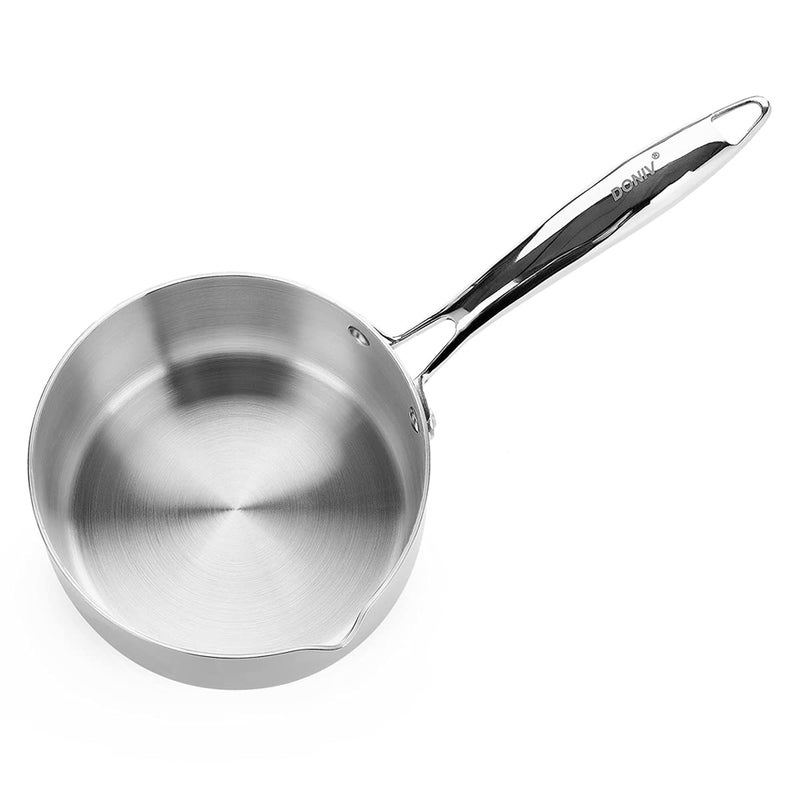 DONIV DONIV Titanium Triply Stainless Steel Milk & Tea Pan with Handle, 16 cm 1.6 Ltr Capacity, 2.5 mm Thick, Induction Compatible, Milk & Tea Pot with Triply Base, ISI Certified, 5 Year Warranty, Pack of 1  - Image 4