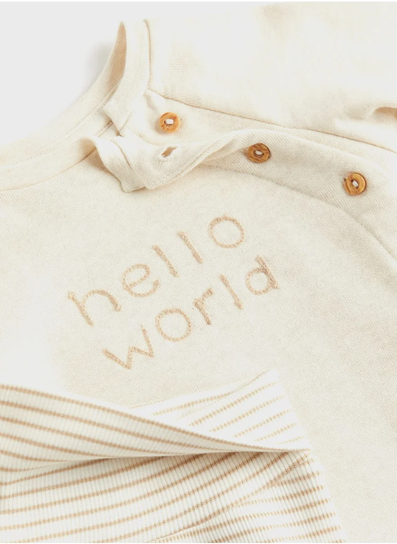 H&M Infant 2 Piece Essential Top & Pants Set