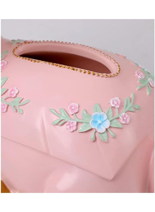 Creative Tissue Box Cover Lovely Decorative Ornaments for Coffee Table Bedroom Dressers Home Decor/Pink - Image 3