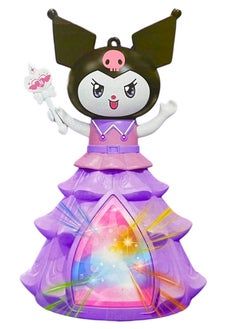Kuromi 360 Degree Rotating Musical Dancing Fashion Doll Girl With 5D Light And Musical Sound - Multicolour