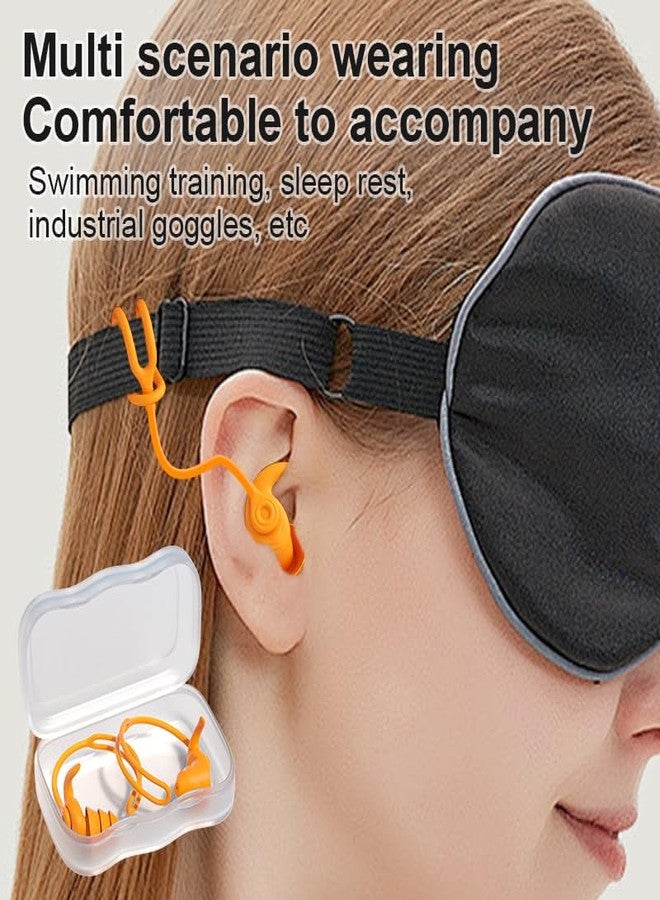 Sweylke Swimming Ear Plugs for Adults,3 Pairs Anti-Lost Waterproof Reusable Silicone Swim Earplugs for Swimming Showering Surfing Snorkeling (Black,Blue,Cyan, Adults Size) - Image 3